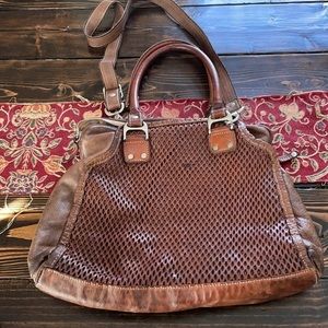 Vive la Difference Italian Brown Leather Crossbody Bag